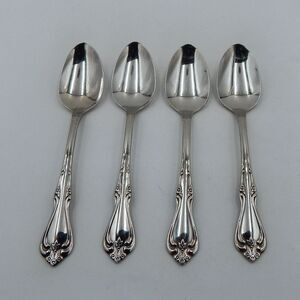 W.M. Dalton by Oneida Briarwood Stainless Flatware Dessert Teaspoons Lot of 4